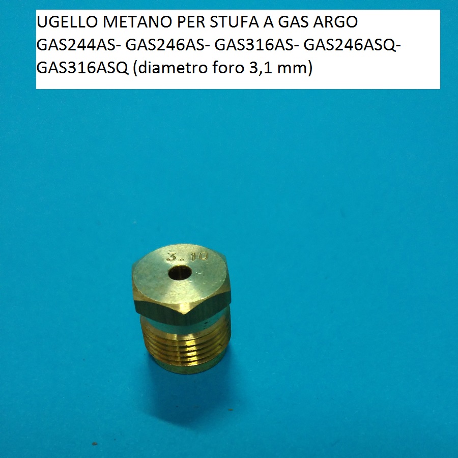 UGELLO METANO PER STUFA A GAS ARGO (diametro foro 310)