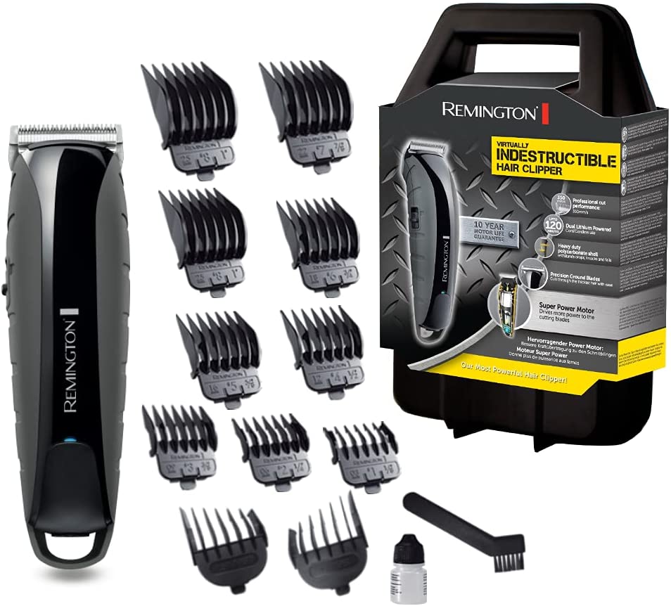 Remington HC5880 Virtually Indestructible Tagliacapelli con Motore Professionale, batteria