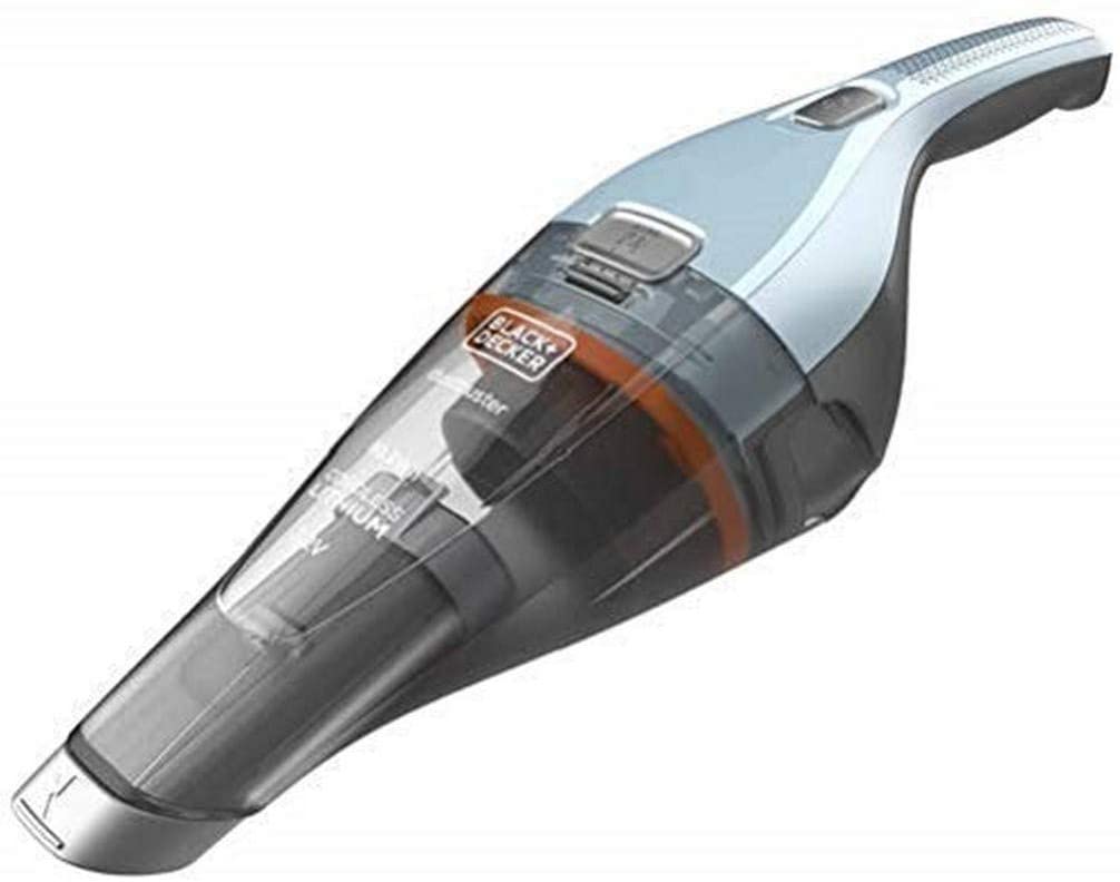 BLACK+DECKER Dustbuster NVC215W NVC215W-QW, Aspirabriciole 10.8 W/H, 7.2 V, Solidi, Litio, Azzurro, 65 decibeles