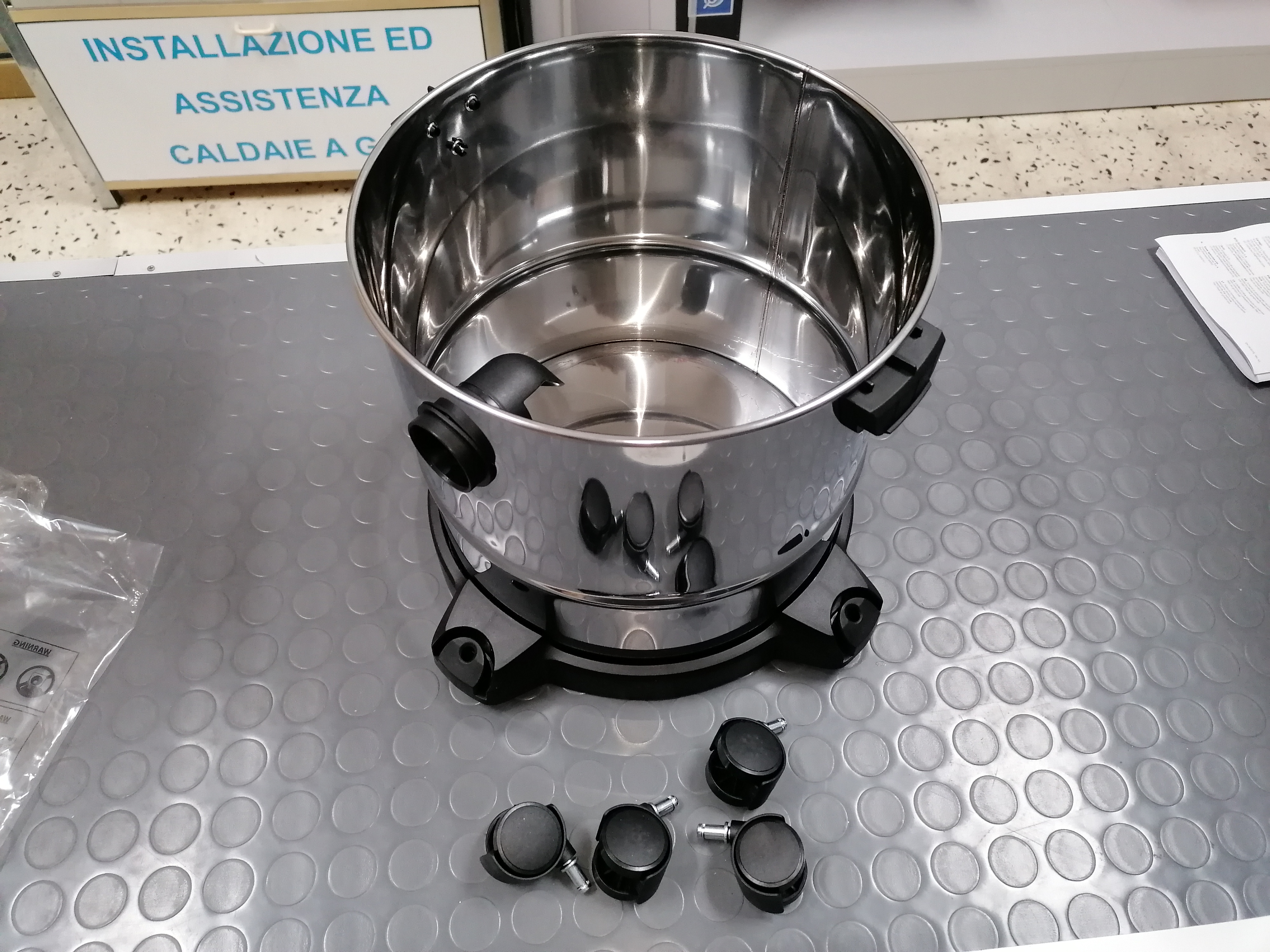 SCOCCA SECCHIO + RUOTE per BIDONE ASPIRATUTTO EINHELL mod. TC-VC 1812 S