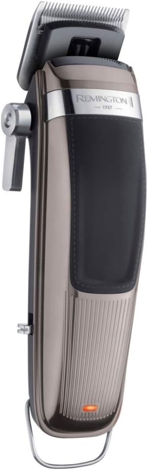 Remington Tagliacapelli Professionale - Lame in Acciaio Inox - Leva di regolazione della lama, custodia, Funzionamento con rete-batteria, batteria al litio, Profi Retro HC9100