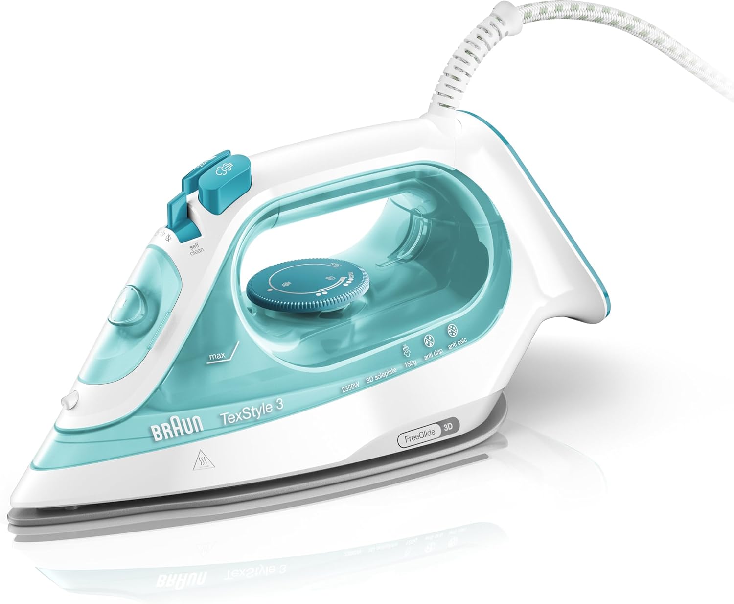 BRAUN Ferro da stiro a vapore TEXSTYLE 3 SI3041GR Bianco/Verde da 2350w 270ml