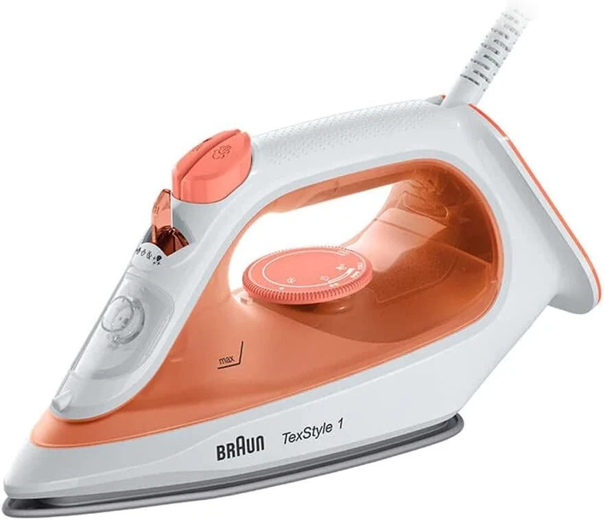 BRAUN ferro a vapore da 1900w bianco/arancio 220ML modello SI1009OR TexStyle1