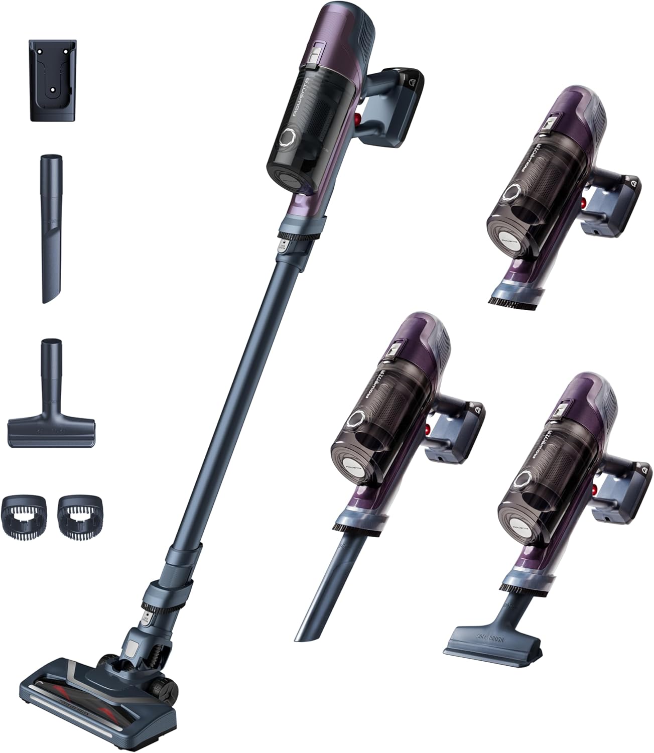 Rowenta X-PERT 6.60 Essential Aspirapolvere Senza Fili Potente, Scopa Elettrica Senza Fili Ricaricabile Leggera, Aspirapolvere Senza Sacco Multisuperficie, Autonomia 45 Min, Luci LED,RH6838