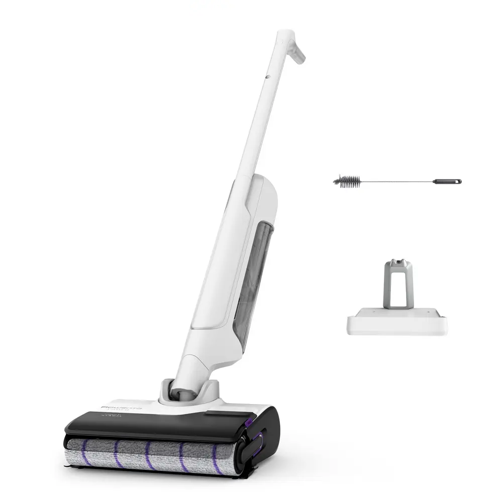 Rowenta X-Clean 10, Lavapavimenti Senza Fili, Autonomia 60´, Tecnologia Smart, Assistente Vocale, Autopulizia e Asciugatura, Doppio Serbatoio Solido/Liquido, Tutti i Pavimenti, Pulizia Bordi, GZ