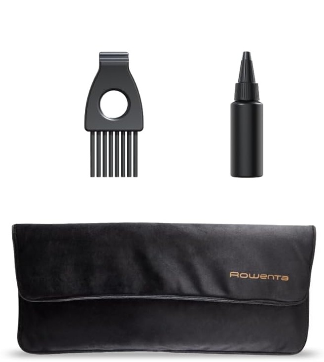 ROWENTA custodia + flacone e spazzola per pulizia Spazzola Vapore Capelli CF9940