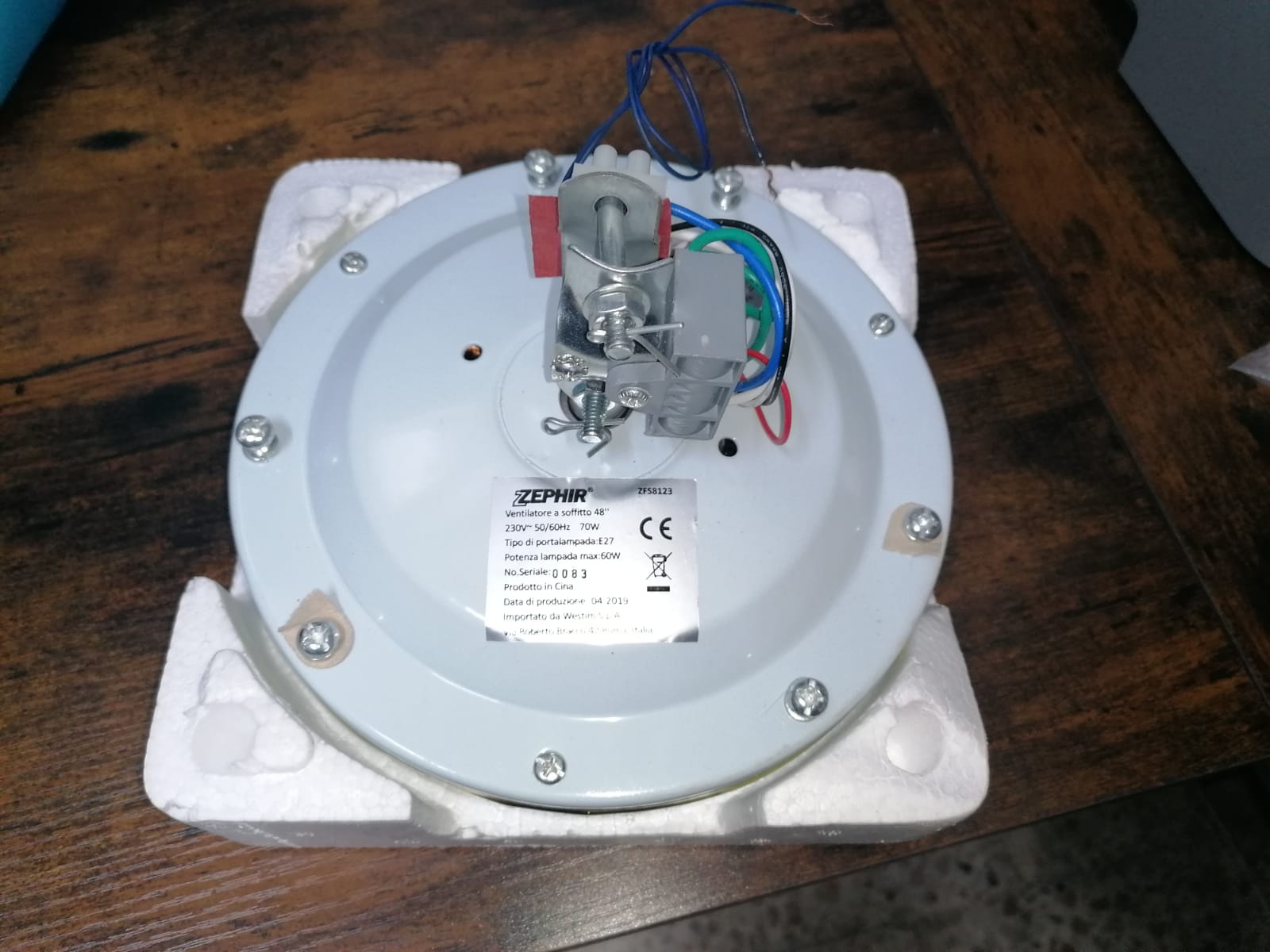 ZEPHIR GRUPPO MOTORE DA 70W PER VENTILATORE A SOFFITTO ZFS8123