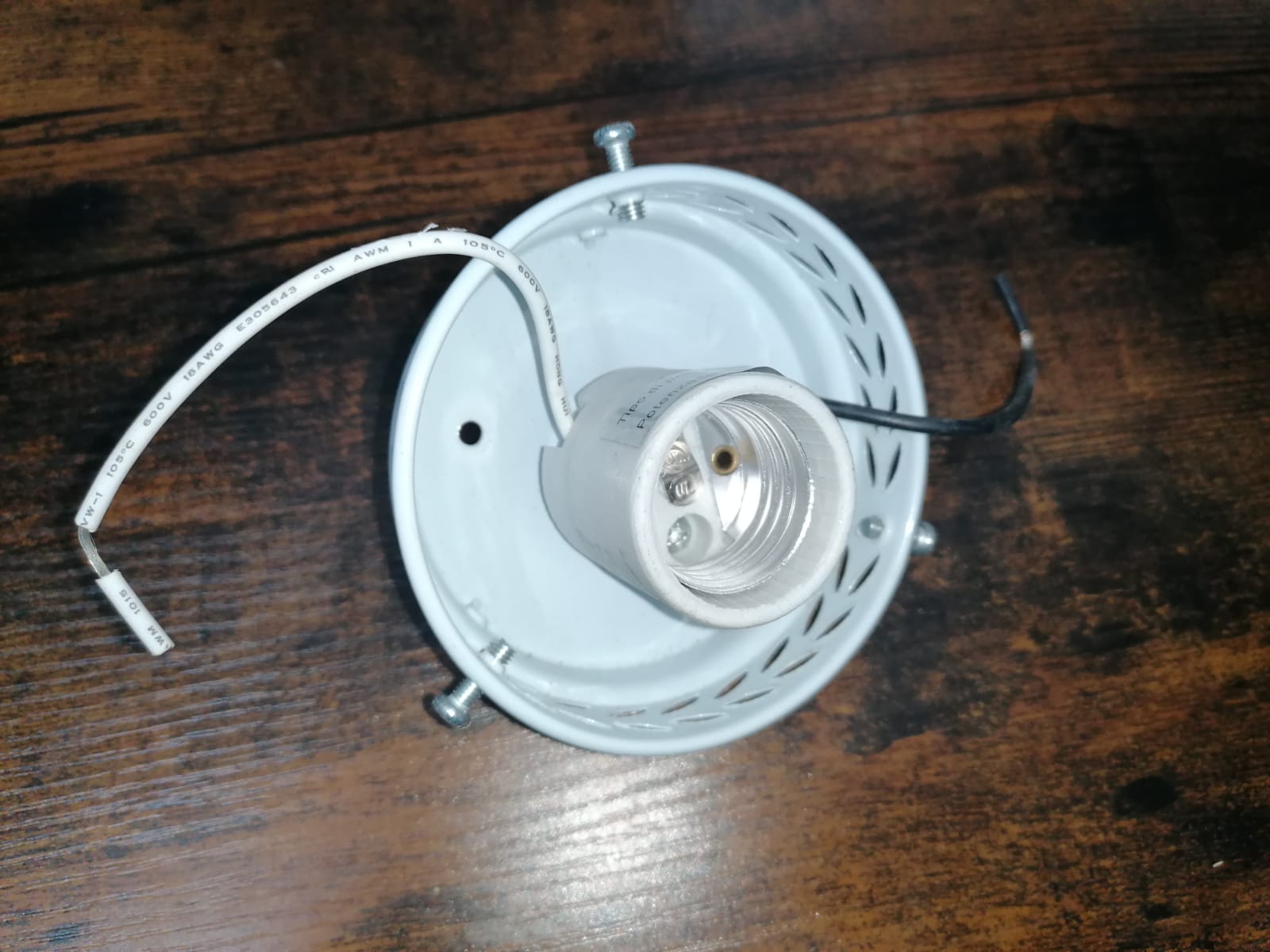 ZEPHIR PORTA LAMPADA IN CERAMICA CON STAFFA PER VENTILATORE A SOFFITTO ZFS8123