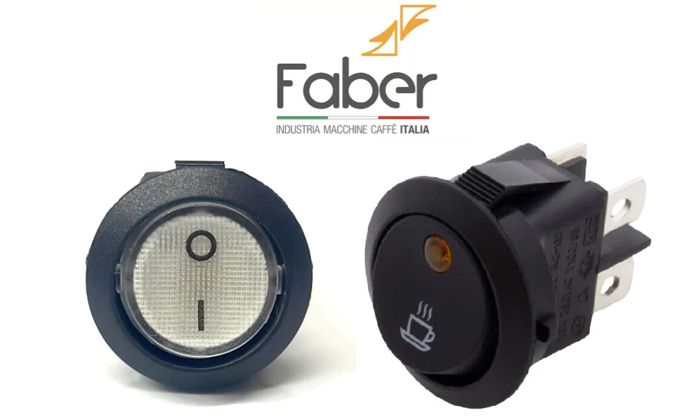 FABER 2 Pulsanti Interruttore Tasto ON-OFF e Tasto Erogazione per Macchina caff