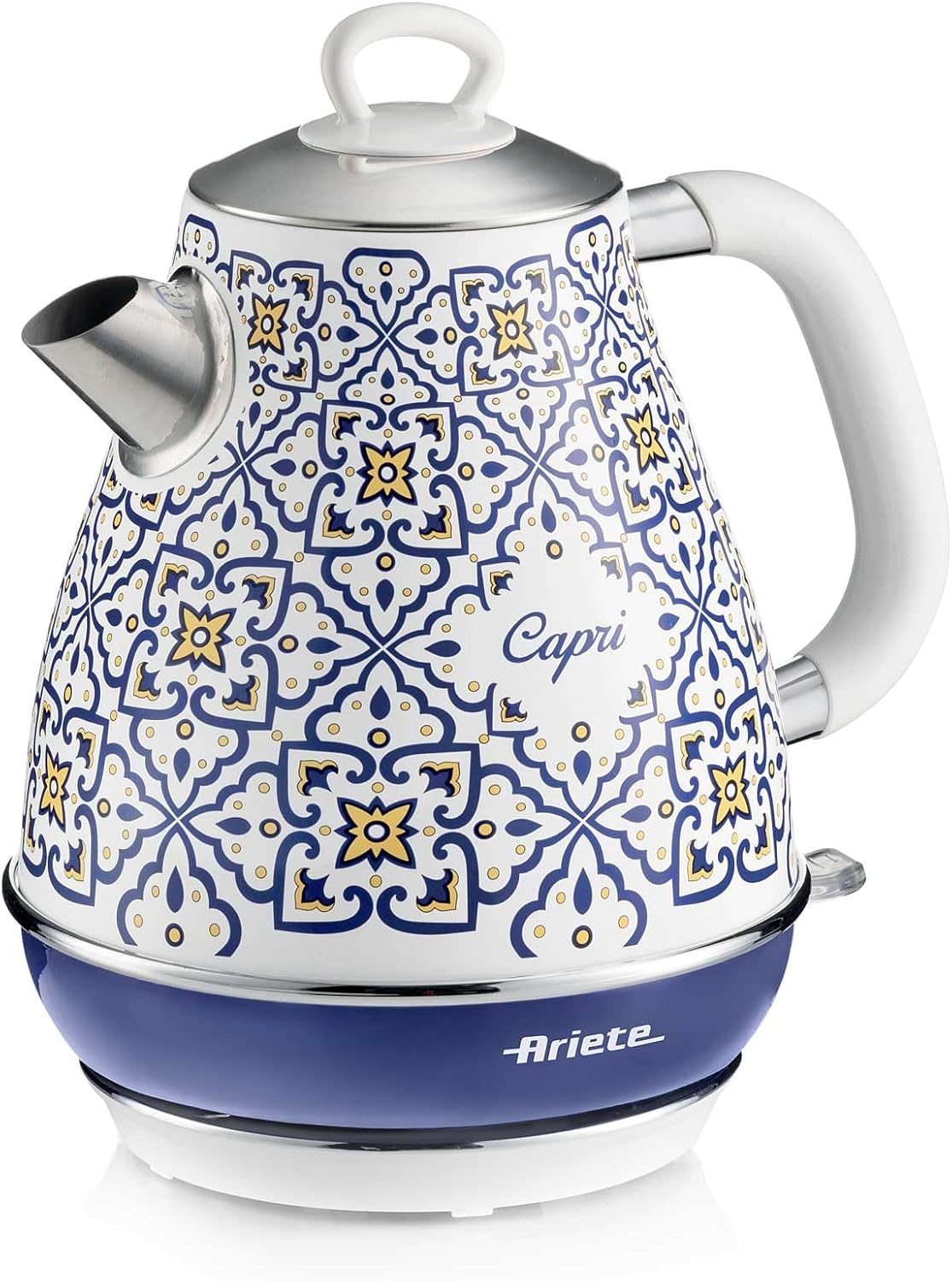 Ariete 2869 Bollitore Capri, Bollitore Elettrico, 1,7L, Infusi, the, tisane, Base cordless, Autospegnimento