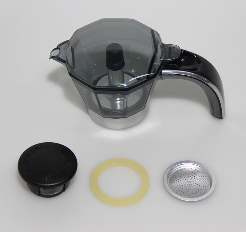 Delonghi caraffa a 2 tazze con guarnizione filtro per moka Alicia Plus EMKP21.B