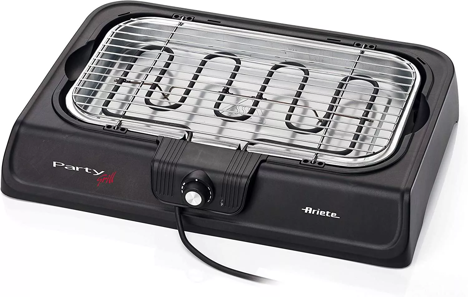 Ariete 723 Party Grill, Bistecchiera Barbecue Elettrico da Tavolo, Termostato Re