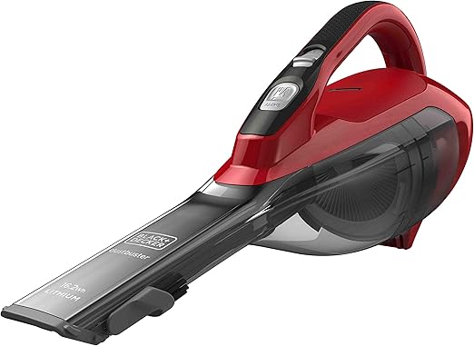 BLACK+DECKER, Aspirabriciole Senza Fili Potente, Batteria Litio Bocchetta Aspirante Estendibile, Grigio E Rosso. DVA315J-QW