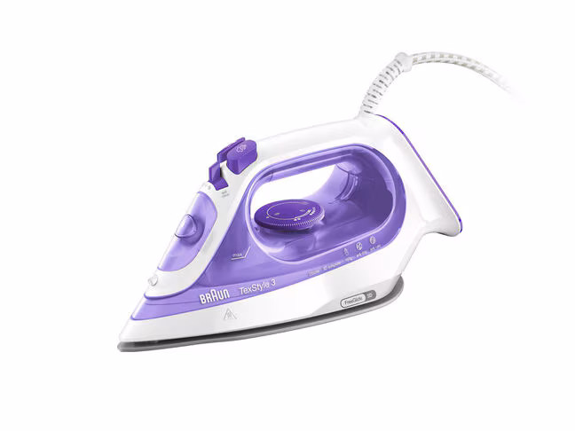 Braun TexStyle3 SI3042VI Ferro da Stiro a Vapore, Piastra in SuperCeramic, Risca