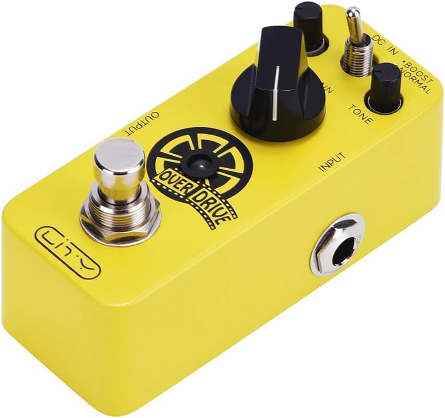 Pedale Effetto per Chitarra Elettrica Overdrive con 2 Modalit� di Boost e Amplif
