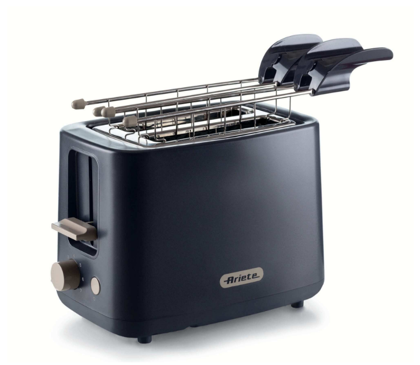 Ariete 157 Tostapane Breakfast, 760W, Capacit� 2 fette di pane, Pinze in acciaio