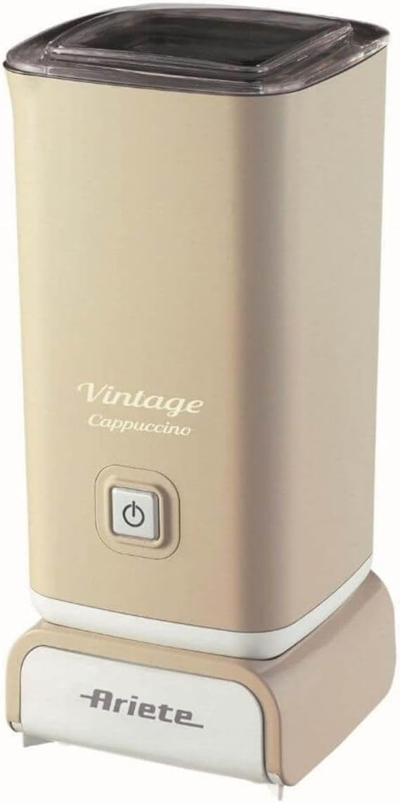 Ariete Cappuccinatore Vintage 2878, Montalatte Elettrico Stile Retr� per Cappuccino BEIGE