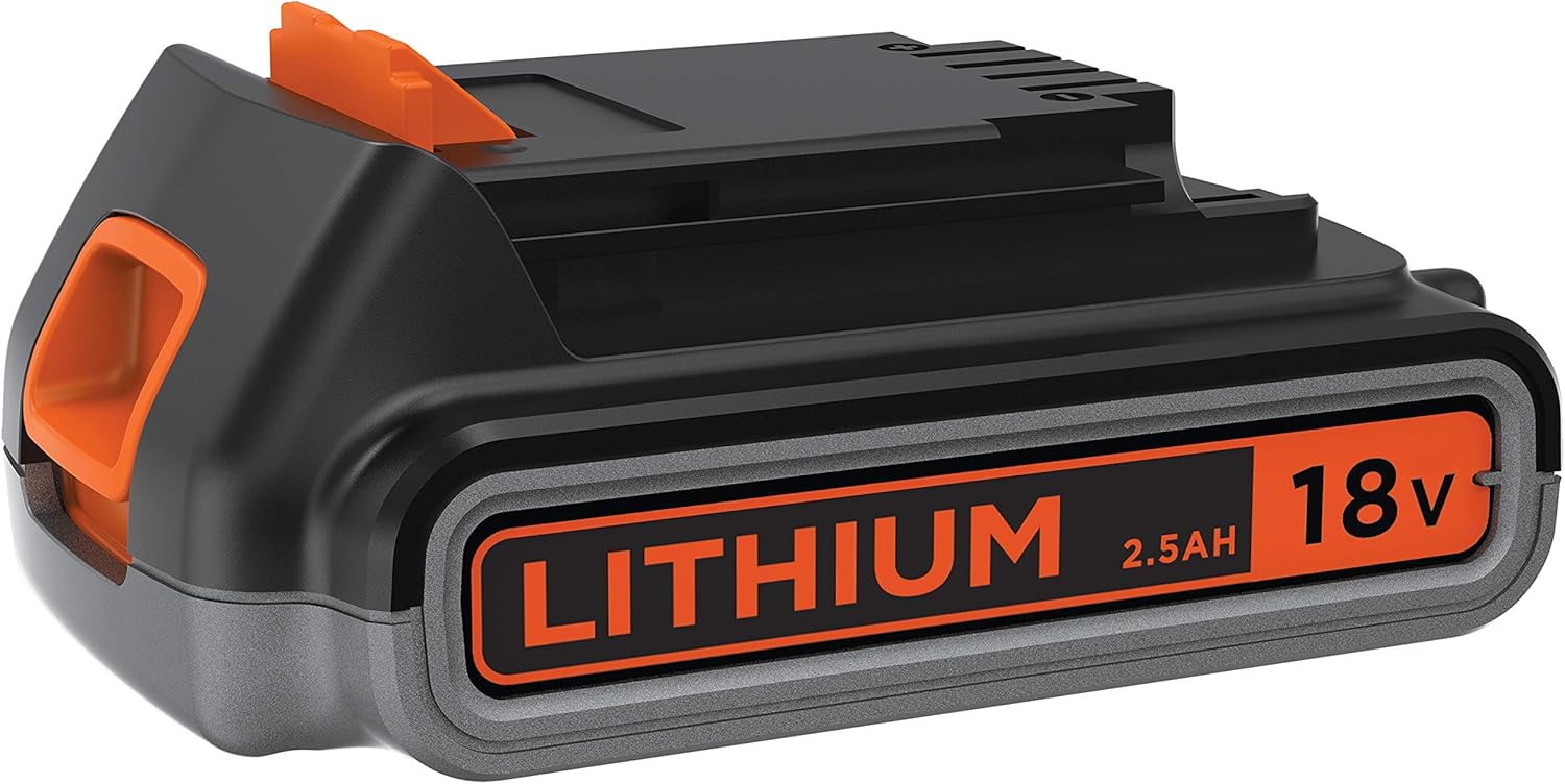 BLACK+DECKER Batteria al Litio Compatibile con prodotti BLACK+DECKER 18 V 2.5 Ah, BL2518-XJ