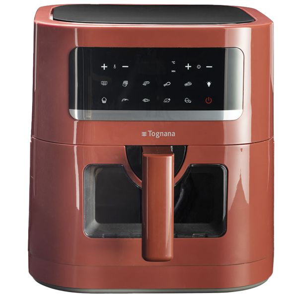 TOGNANA Friggitrice ad Aria Capacit� 7 Litri Potenza 1800 Watt Multifunzione con Timer colore Rosso 