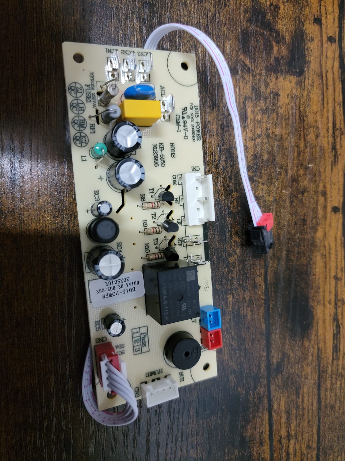 ZEPHIR scheda elettrica con connettori per deumidificatore modello ZDP12